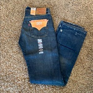 Levi 501 Straight Leg Button Fly